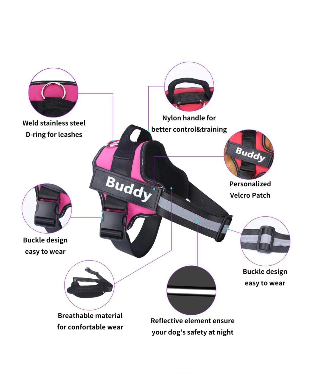 Reflective And Breathable Adjustable Pet Strap Vest